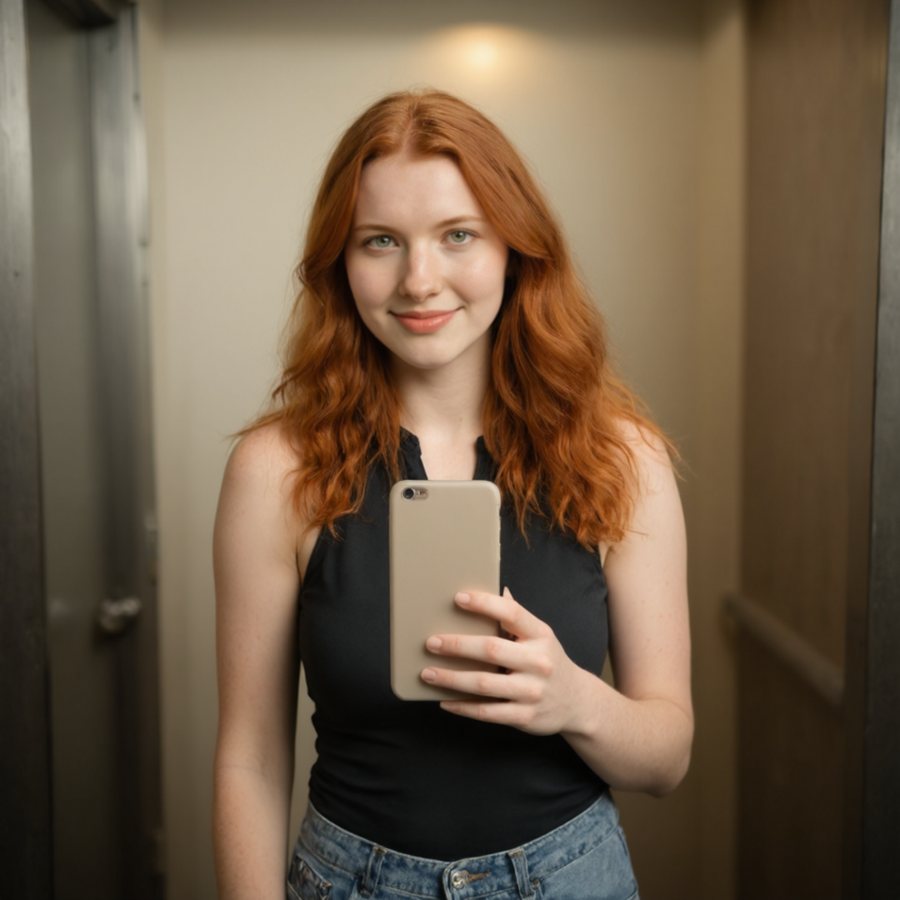Zia, selfie miroir à Montréal